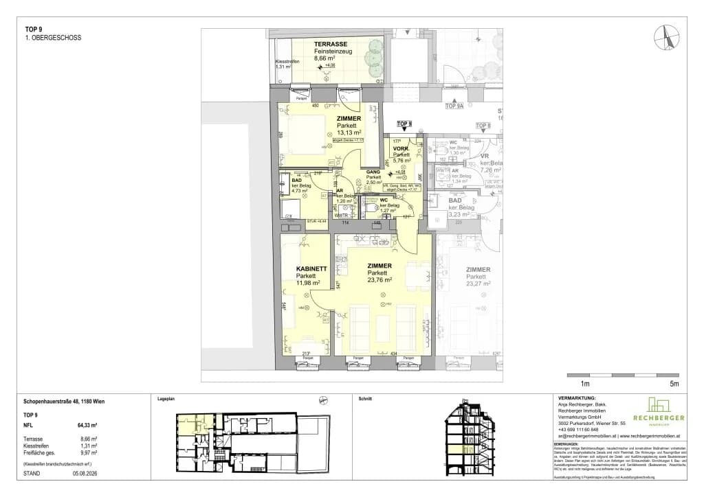 3-Zimmer-Wohnung kaufen in Wien – 64,33 m², € 484.000 – Bild 9 von 12
