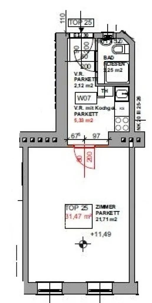 1-Zimmer-Wohnung kaufen in Wien – 31,47 m², € 120.000 – Bild 5 von 6