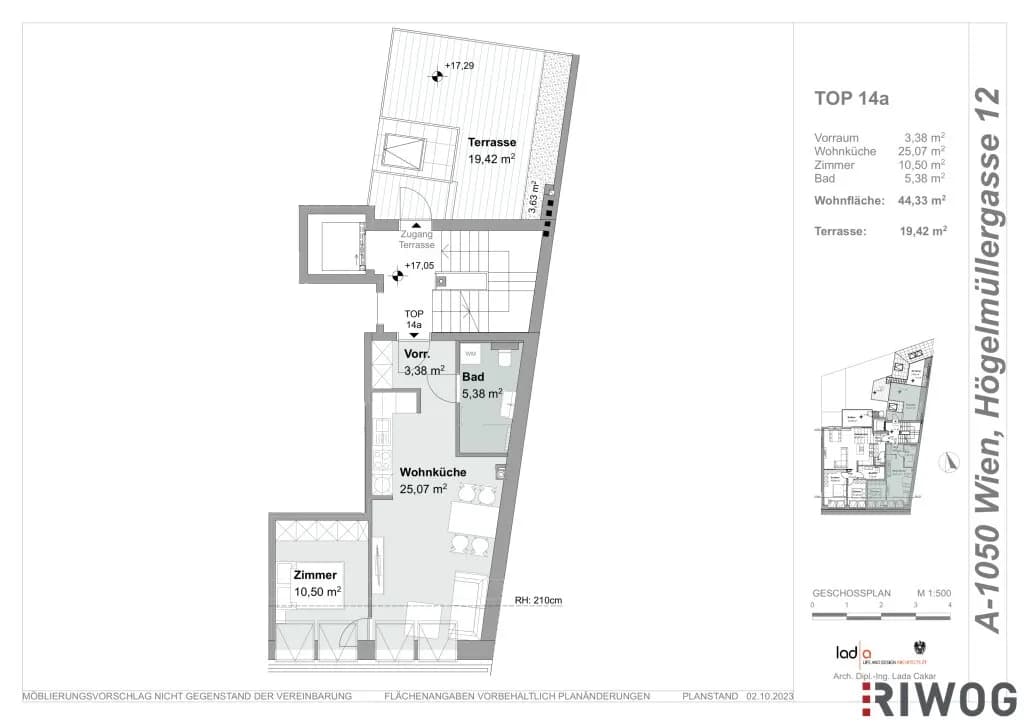 2-Zimmer-Wohnung kaufen in Wien – 44,33 m², € 369.000 – Bild 16 von 16