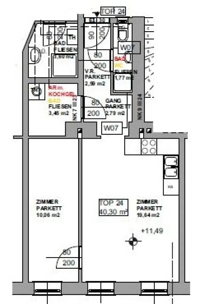 2-Zimmer-Wohnung kaufen in Wien – 40,3 m², € 160.000 – Bild 5 von 6