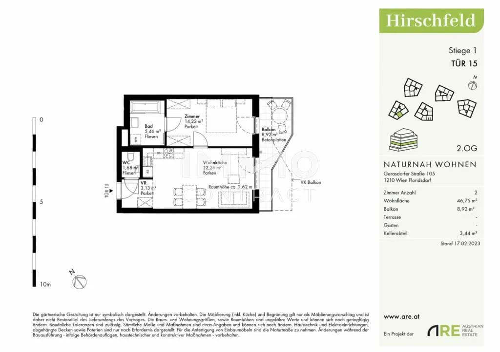 2-Zimmer-Wohnung kaufen in Wien – 46,75 m², € 271.000 – Bild 12 von 12