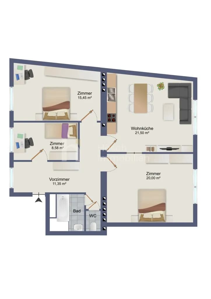 4-Zimmer-Wohnung kaufen in Wien – 84 m², € 649.000 – Bild 9 von 9