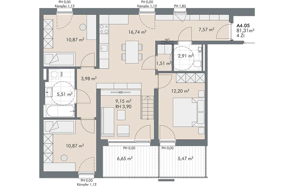 4-Zimmer-Wohnung kaufen in Innsbruck – 81,31 m², € 820.000 – Bild 12 von 12