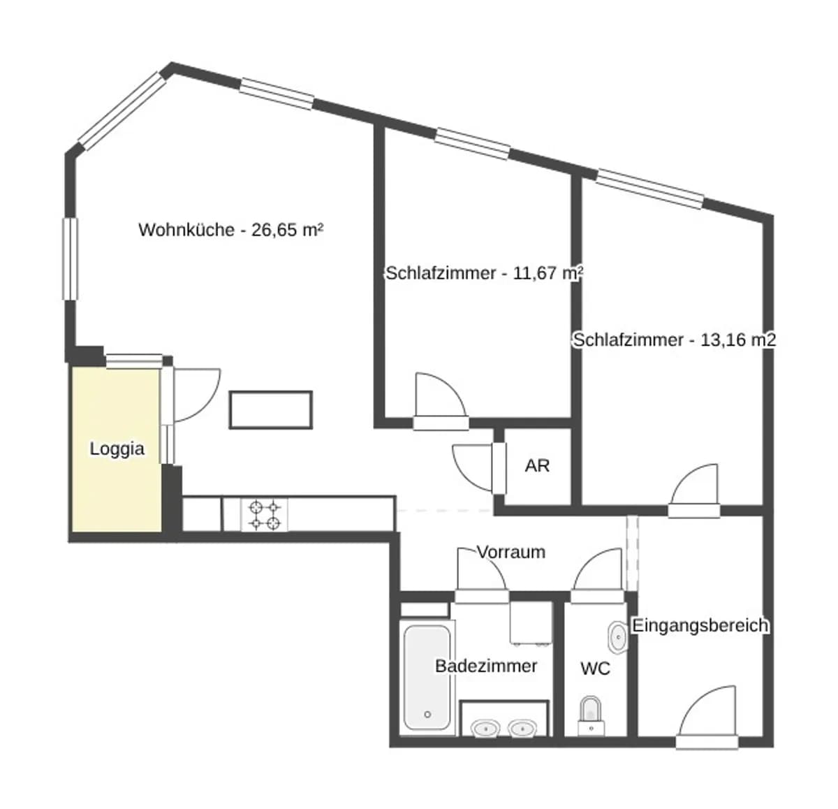 3-Zimmer-Wohnung kaufen in Wien – 73 m², € 469.500 – Bild 10 von 16