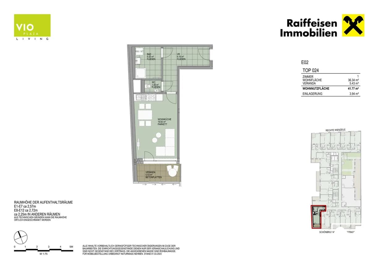 1-Zimmer-Wohnung mieten in Wien – 36,34 m², € 799 – Bild 5 von 5