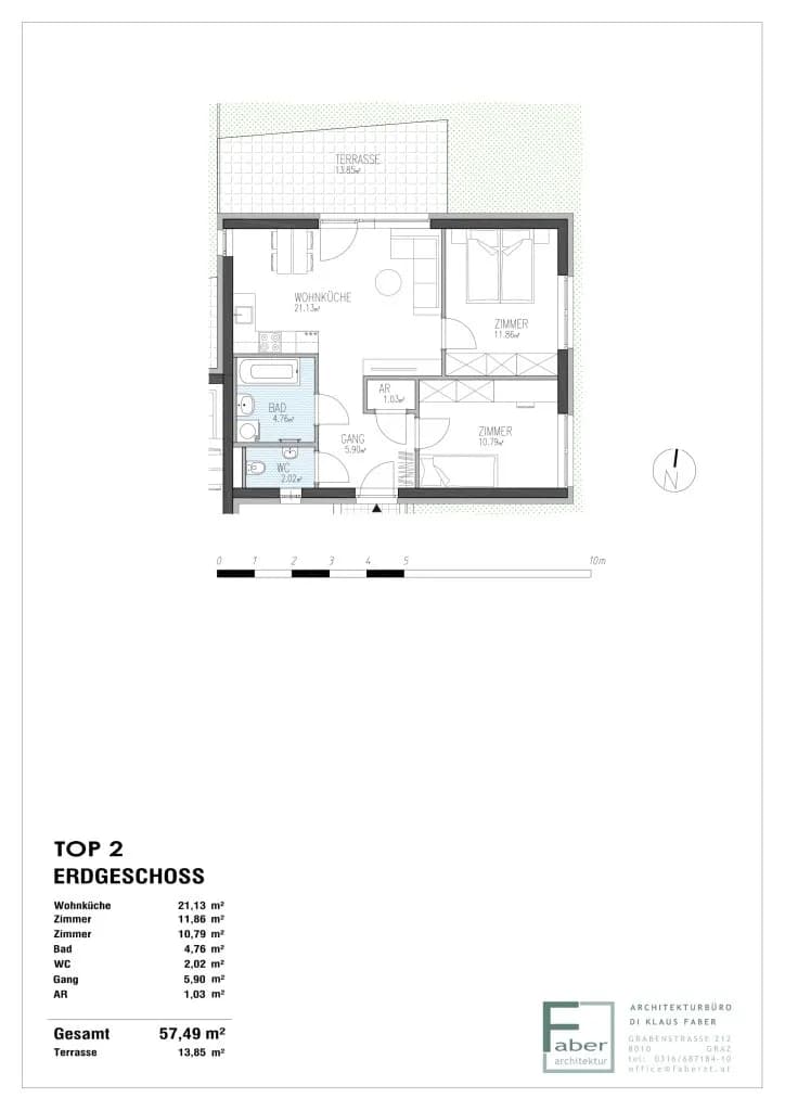 3-Zimmer-Wohnung kaufen in Graz – 58 m², € 279.125 – Bild 8 von 9