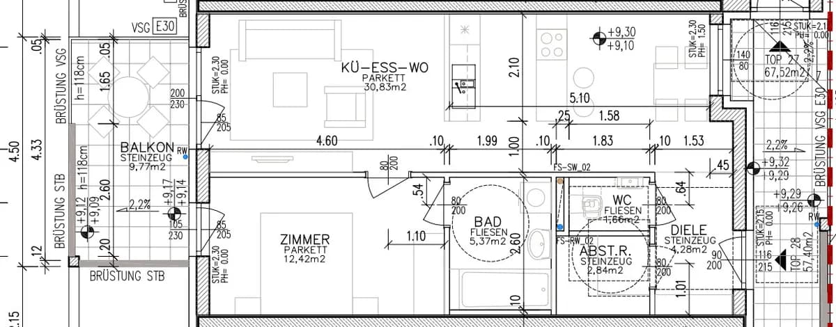 2-Zimmer-Wohnung mieten in Graz – 56,56 m², € 767 – Bild 2 von 9