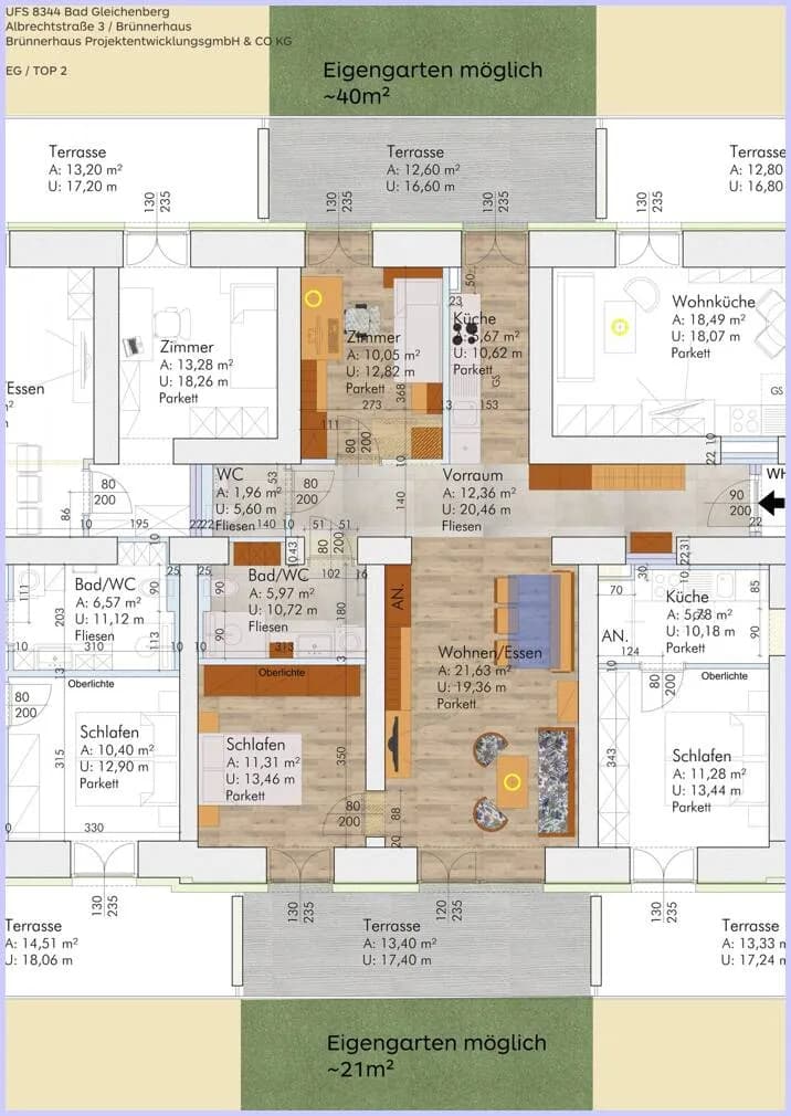 3-Zimmer-Wohnung kaufen in Südoststeiermark – 68,95 m², € 265.554 – Bild 2 von 12