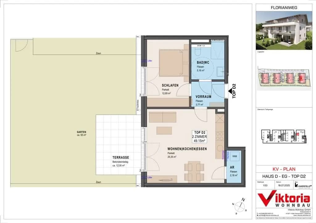 2-Zimmer-Wohnung kaufen in Salzburg-Umgebung – 49,15 m², € 268.000 – Bild 5 von 7