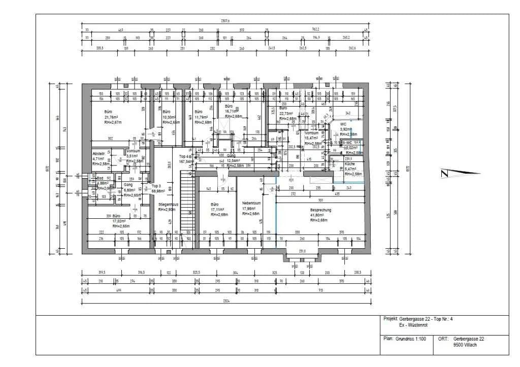 7-Zimmer-Gewerbeimmobilie mieten in Villach – 174 m², € 1.716 – Bild 14 von 14