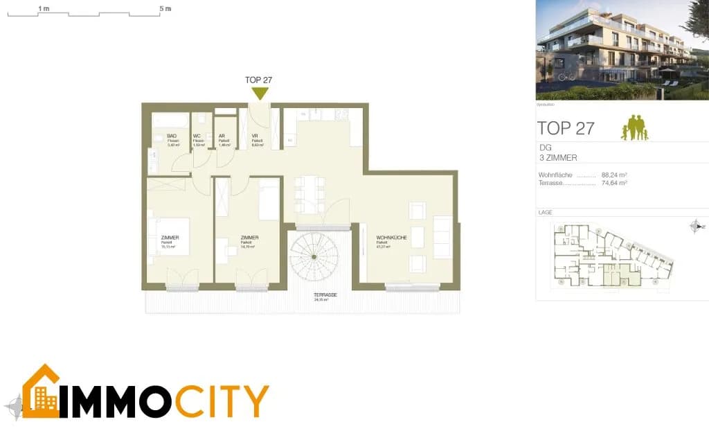 3-Zimmer-Wohnung mieten in Wien – 88,24 m², € 2.690 – Bild 41 von 42