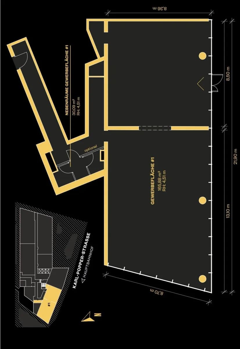 Gewerbeimmobilie mieten in Wien – 198 m², € 4.612 – Bild 10 von 11