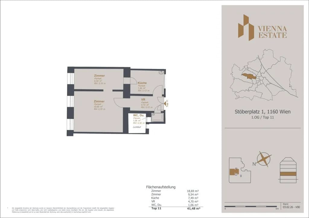 2-Zimmer-Wohnung kaufen in Wien – 41,77 m², € 164.000 – Bild 7 von 7