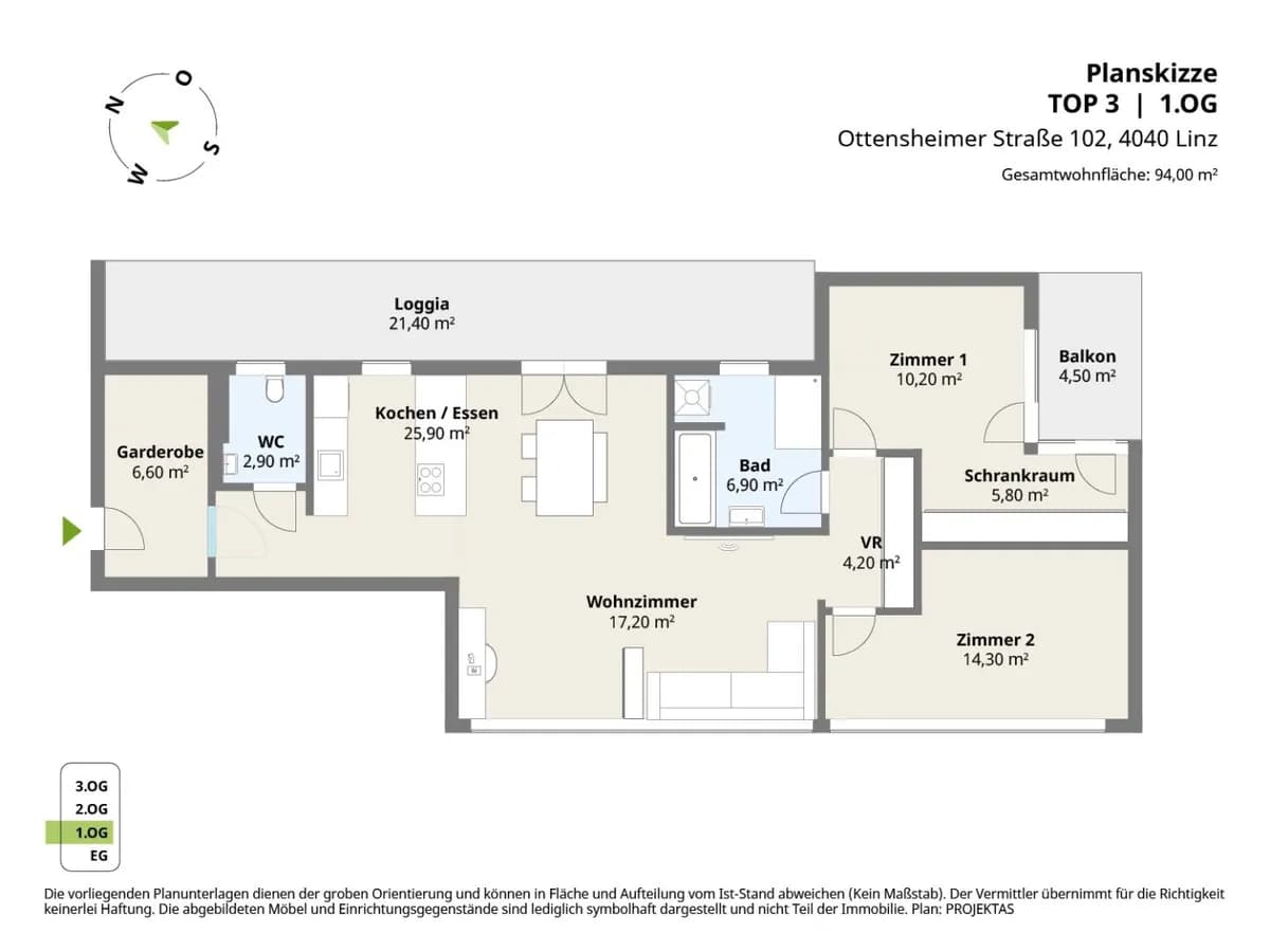 3-Zimmer-Wohnung kaufen in Linz – 94 m², € 669.000 – Bild 26 von 27