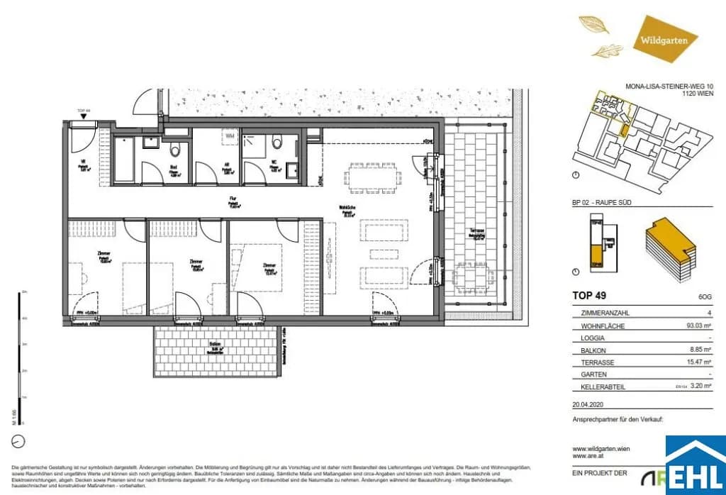 4-Zimmer-Wohnung mieten in Wien – 93,03 m², € 1.590 – Bild 23 von 23