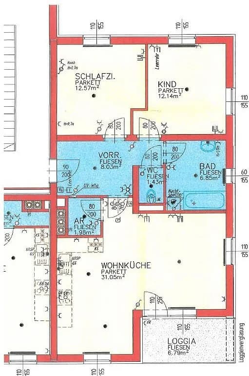 3-Zimmer-Wohnung mieten in Perg – 81,07 m², € 851 – Bild 3 von 13