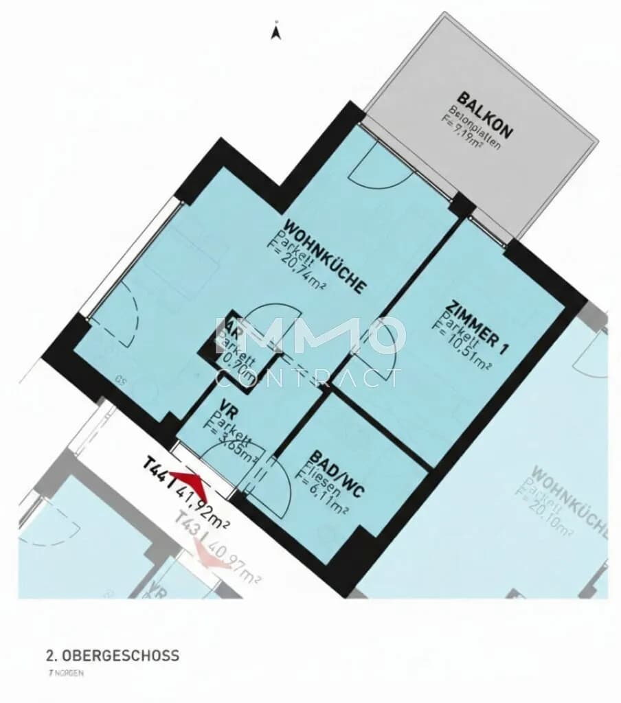 2-Zimmer-Wohnung kaufen in Wien – 41,92 m², € 345.500 – Bild 11 von 11