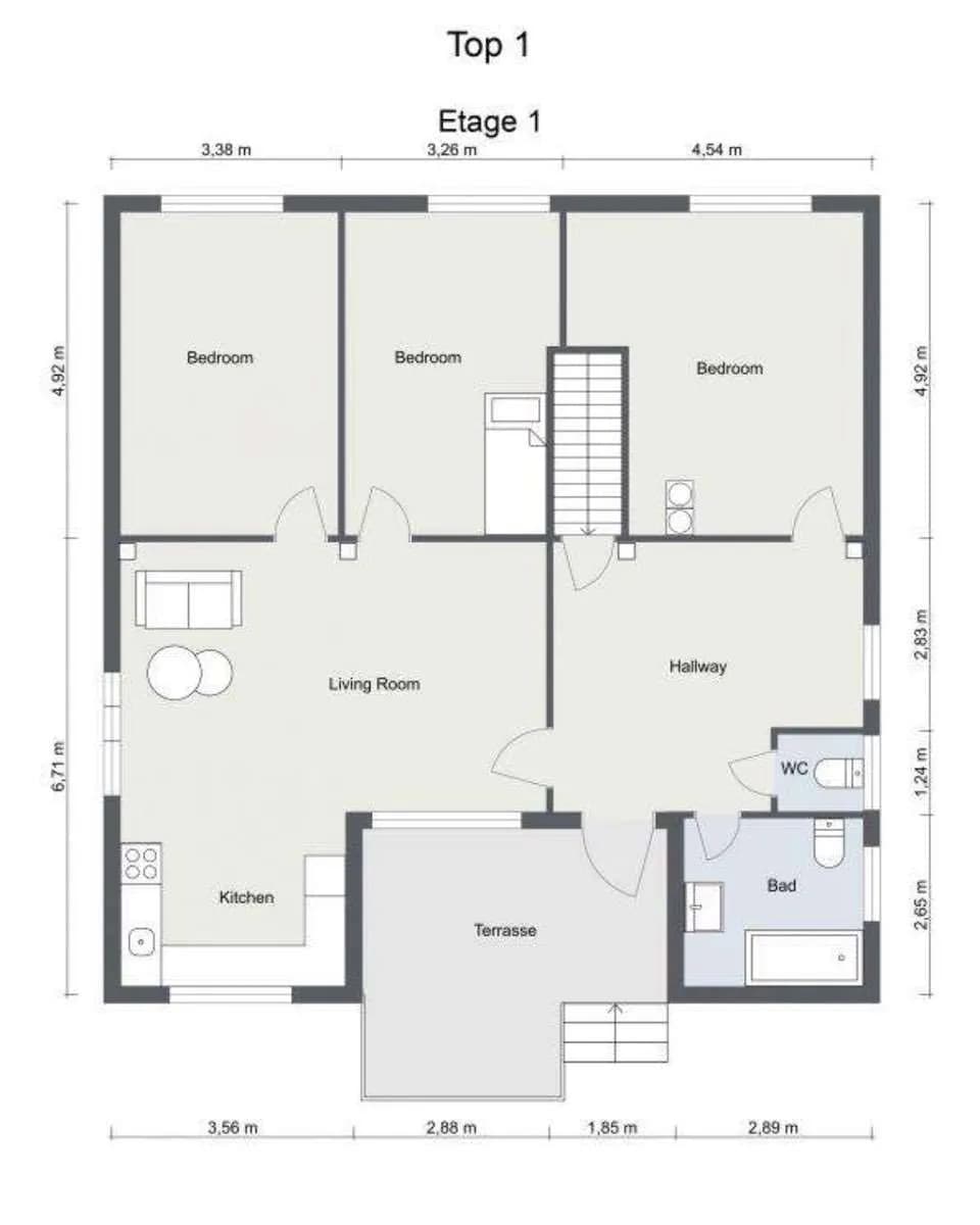 4-Zimmer-Wohnung mieten in Tulln – 105 m², € 1.470 – Bild 2 von 12