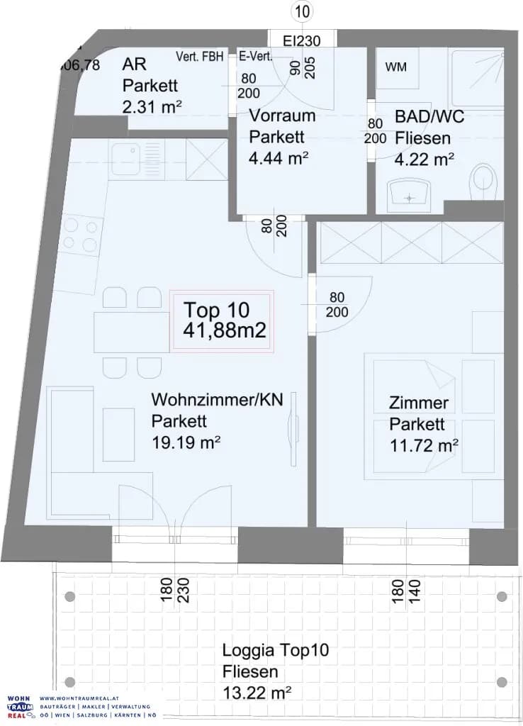2-Zimmer-Wohnung mieten in Steyr – 41,88 m², € 693 – Bild 11 von 11