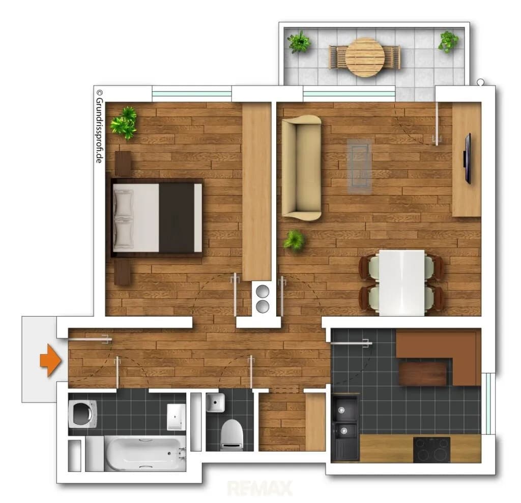 2-Zimmer-Wohnung kaufen in Linz – 56,94 m², € 249.000 – Bild 4 von 5