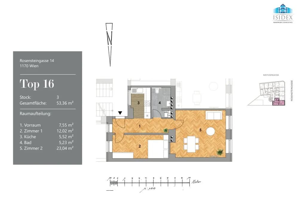 2-Zimmer-Wohnung kaufen in Wien – 53,36 m², € 289.000 – Bild 19 von 19