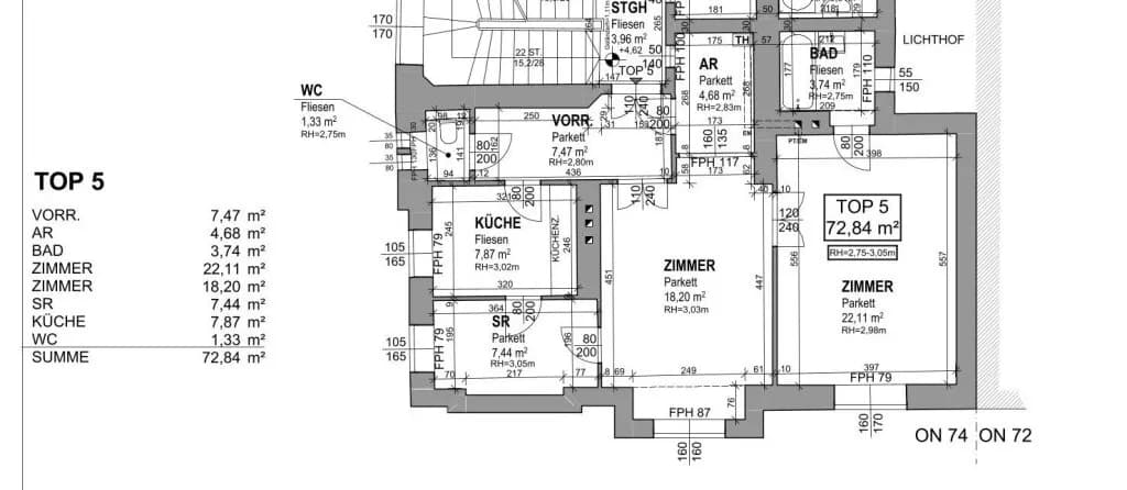 3-Zimmer-Wohnung kaufen in Wien – 73 m², € 440.000 – Bild 12 von 12