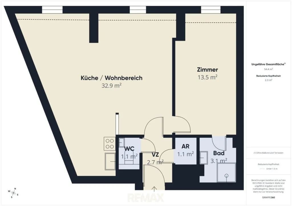 2-Zimmer-Wohnung kaufen in Mödling – 54 m², € 185.000 – Bild 12 von 12