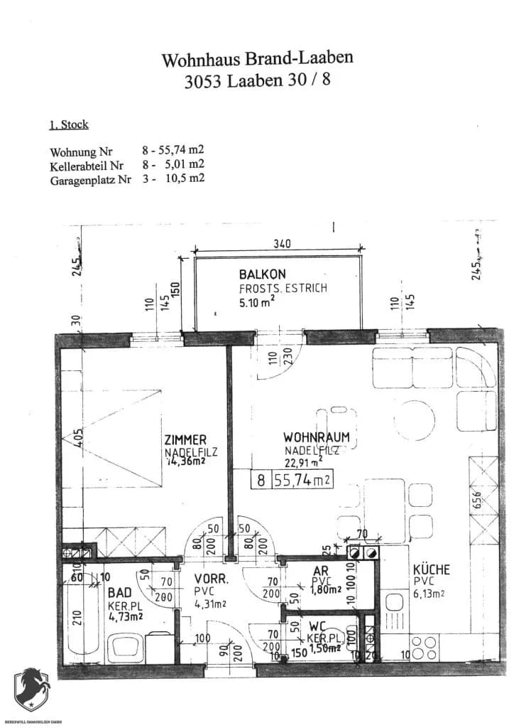 2-Zimmer-Wohnung kaufen in Sankt Pölten Land – 56 m², € 159.000 – Bild 23 von 23