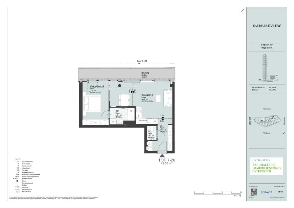 2-Zimmer-Wohnung mieten in Wien – 49,03 m², € 1.428 – Bild 14 von 14