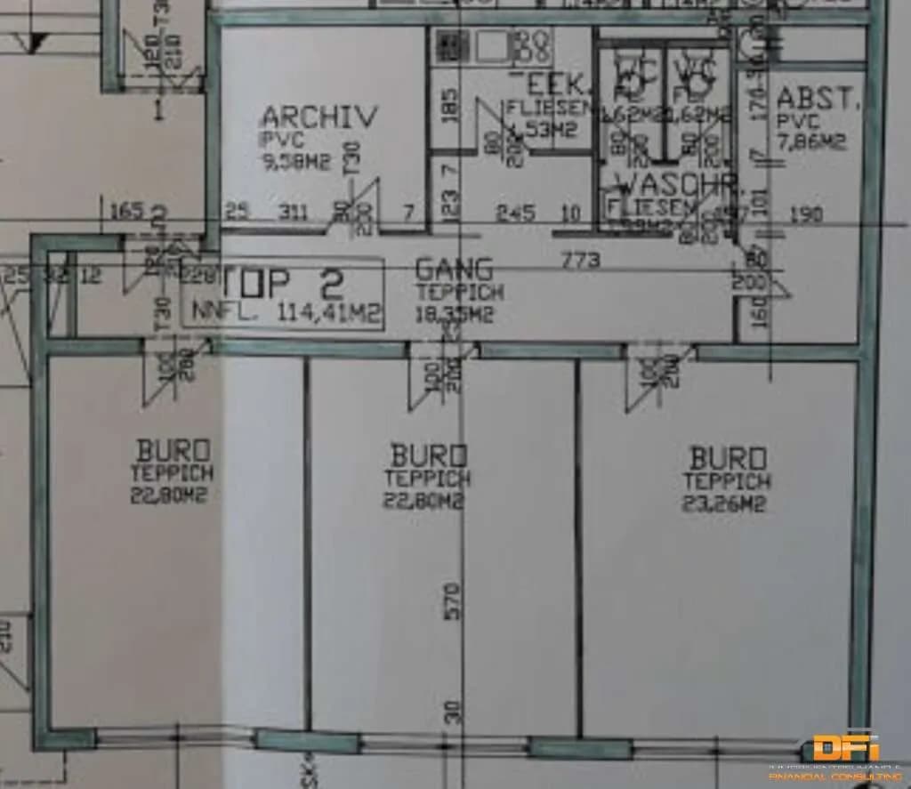 3-Zimmer-Gewerbeimmobilie mieten in Wien – 117 m², € 1.150 – Bild 10 von 10