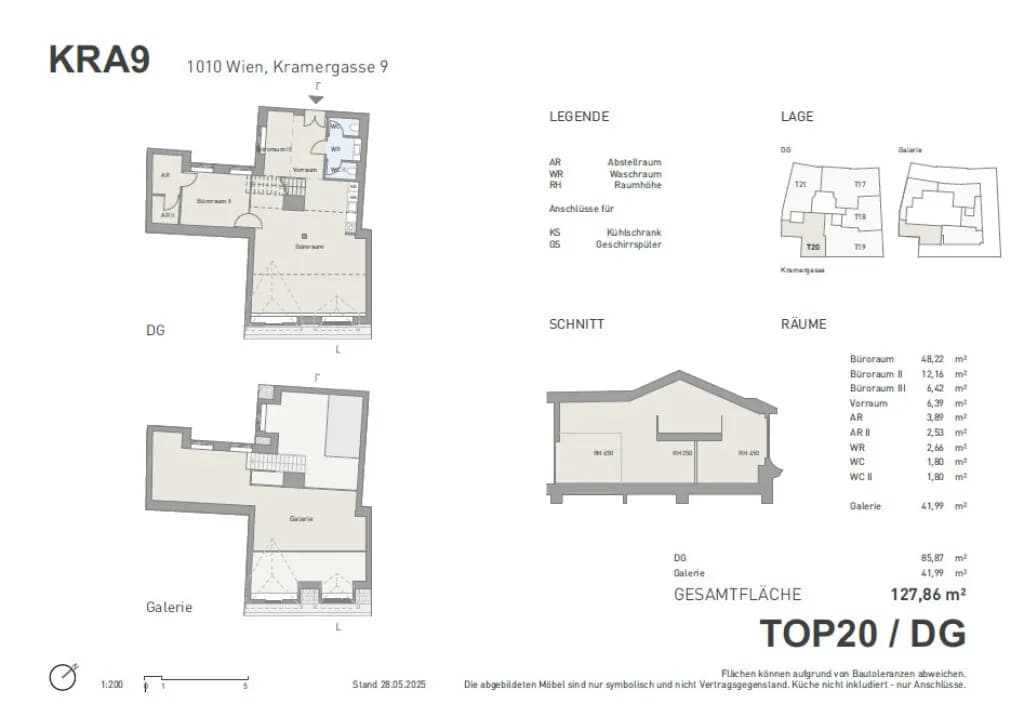 4-Zimmer-Gewerbeimmobilie mieten in Wien – 128 m², € 3.610