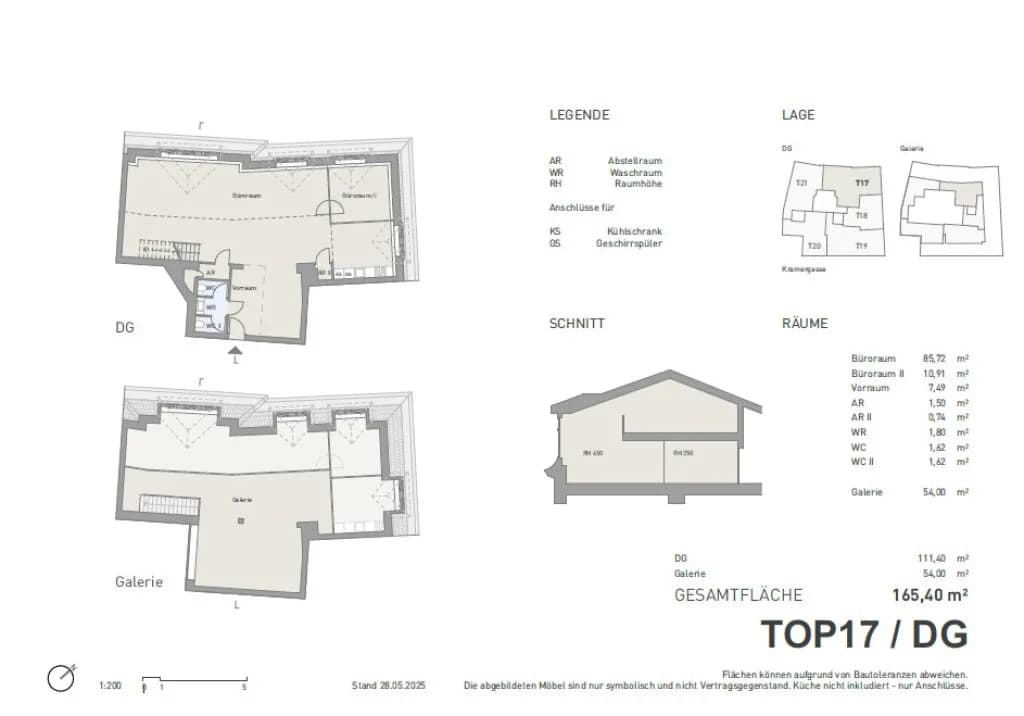 3-Zimmer-Gewerbeimmobilie mieten in Wien – 165 m², € 4.670