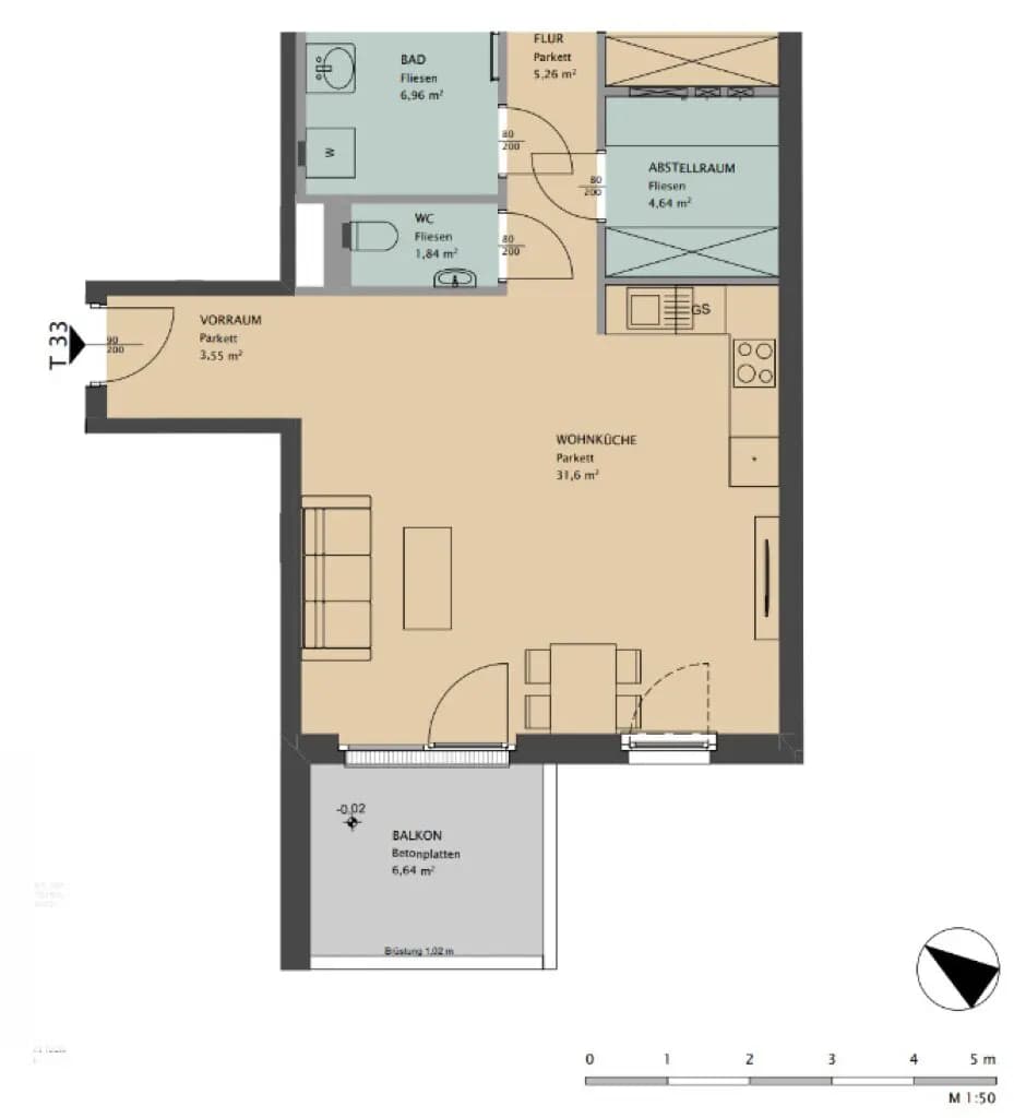 Wohnung mieten in Wien – 80 m², € 1.649 – Bild 6 von 6