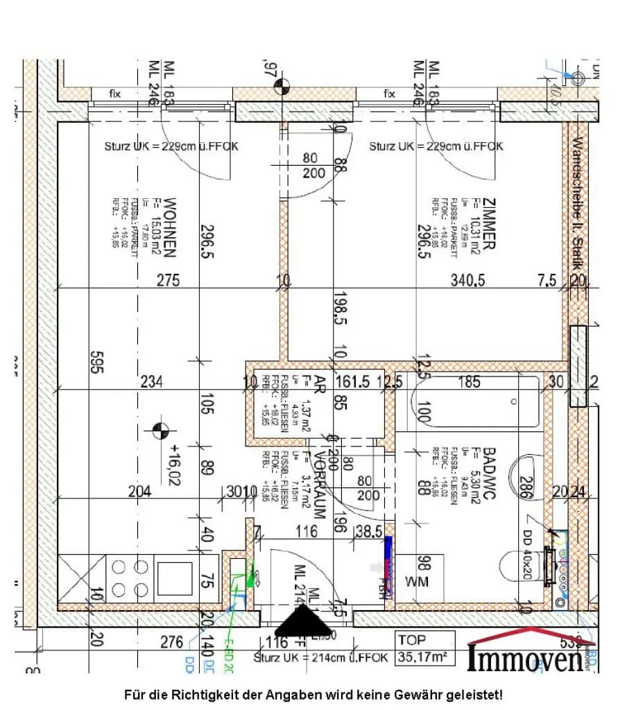 2-Zimmer-Wohnung mieten in Graz – 35 m², € 665 – Bild 16 von 16