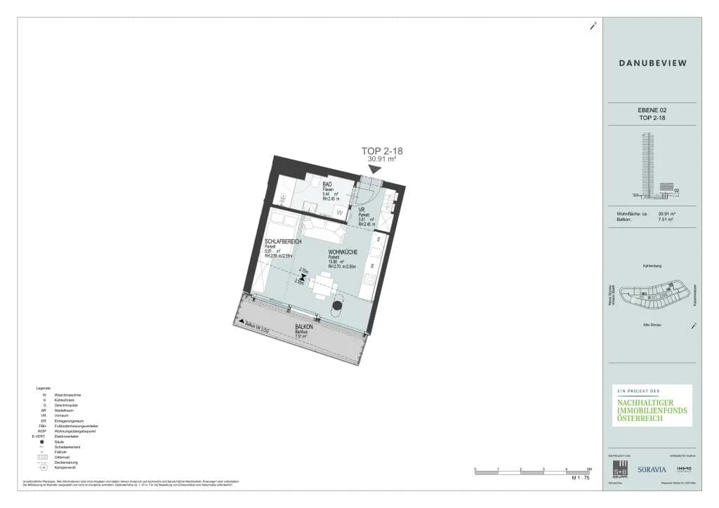 1-Zimmer-Wohnung mieten in Wien – 30,91 m², € 819 – Bild 12 von 12
