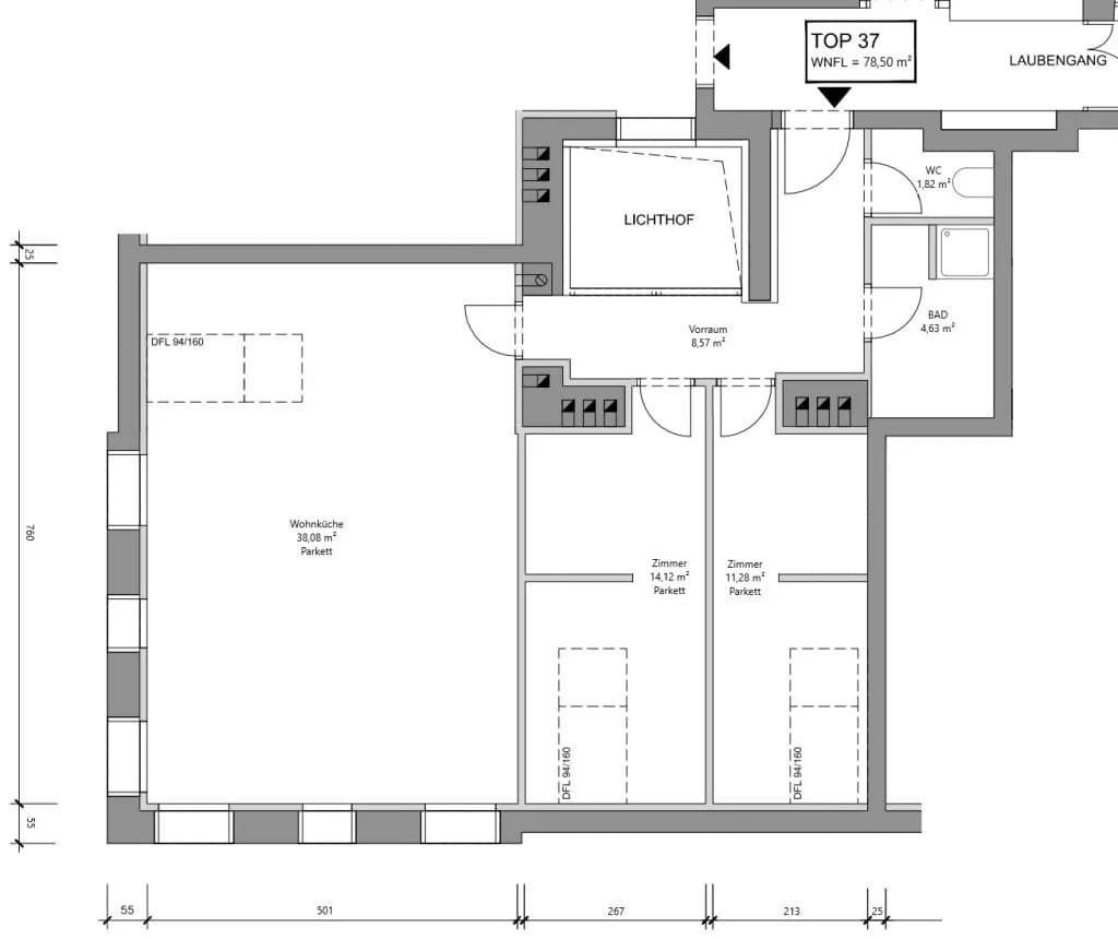 3-Zimmer-Wohnung kaufen in Wien – 78,5 m², € 585.000 – Bild 25 von 26