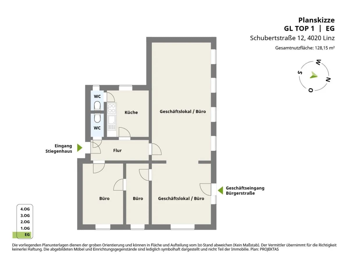 Gewerbeimmobilie mieten in Linz – 128 m², € 1.666 – Bild 11 von 11