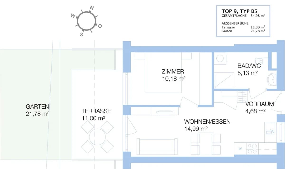 Wohnung mieten in Graz – 35,5 m², € 710 – Bild 8 von 8