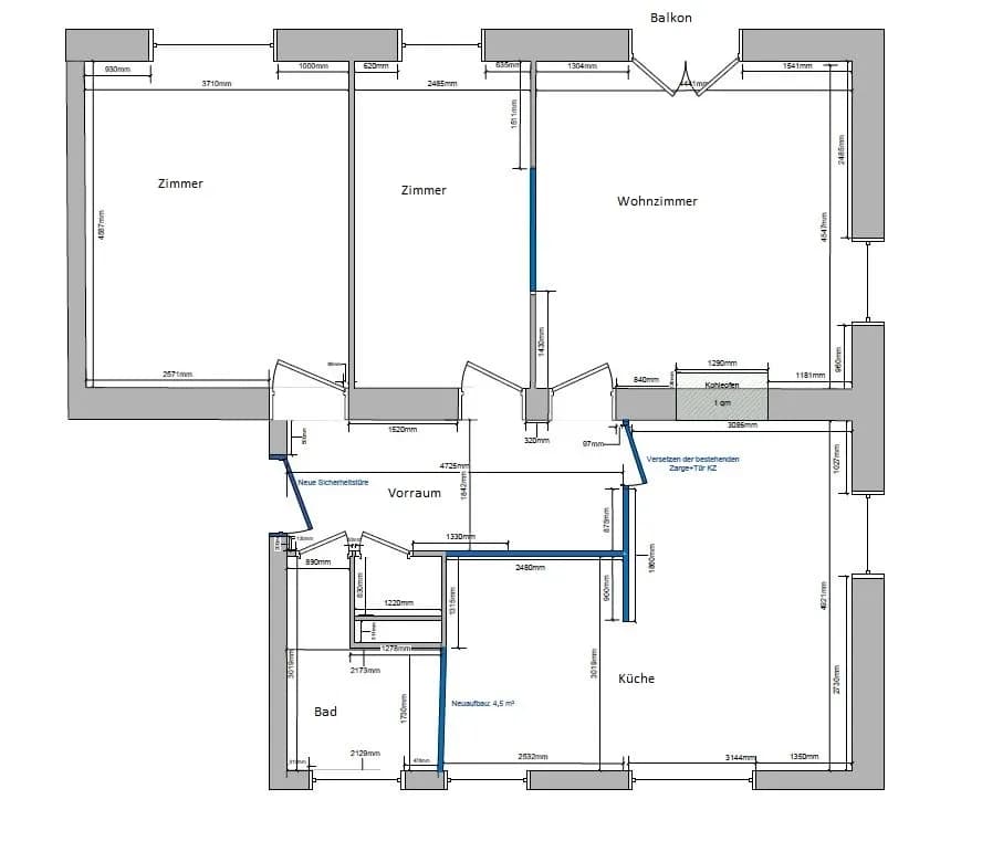 3-Zimmer-Wohnung mieten in Wien – 87 m², € 1.299 – Bild 11 von 12