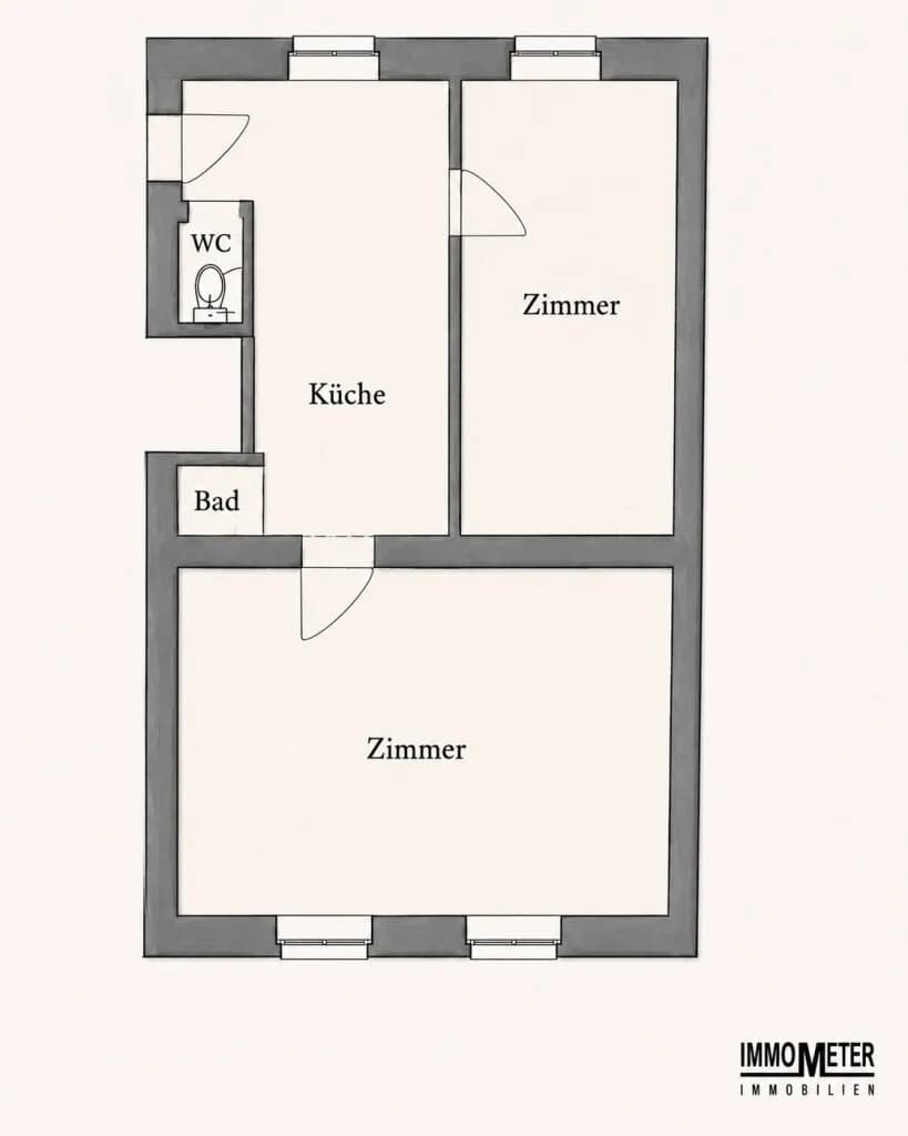 2-Zimmer-Wohnung kaufen in Wien – 52 m², € 190.000 – Bild 2 von 2