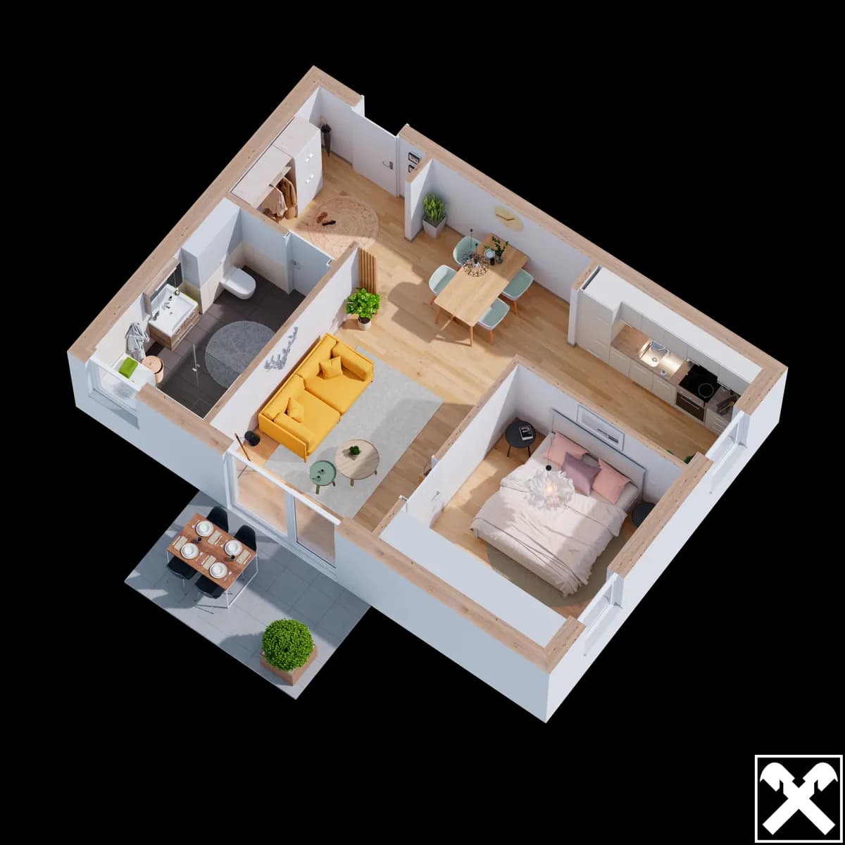 2-Zimmer-Wohnung kaufen in Perg – 48,81 m², € 202.532 – Bild 11 von 12