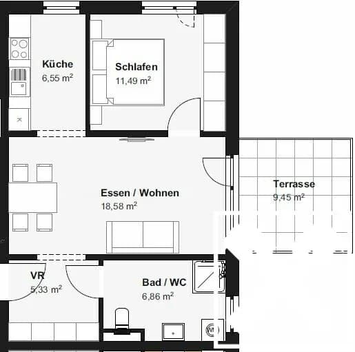 2-Zimmer-Wohnung kaufen in Perg – 48,81 m², € 202.532 – Bild 12 von 12
