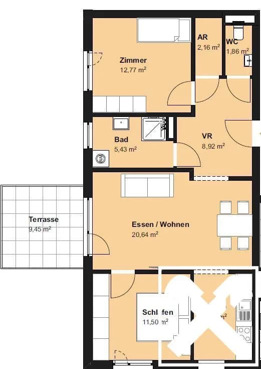 3-Zimmer-Immobilie kaufen in Perg – 70,12 m², € 249.600 – Bild 11 von 11