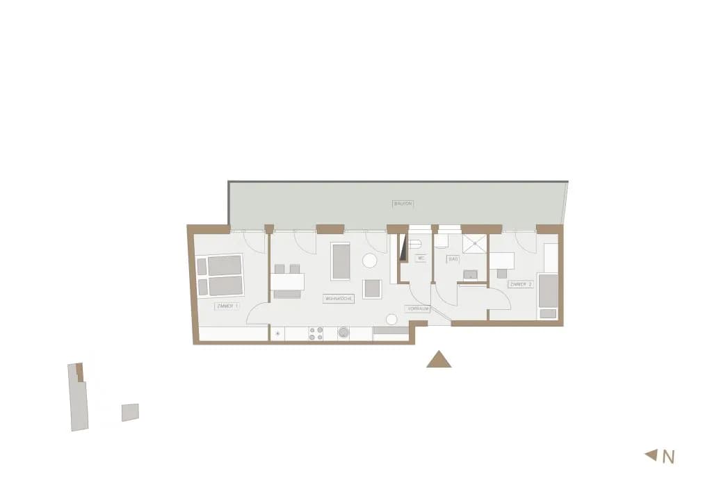 3-Zimmer-Wohnung mieten in Graz – 60,71 m², € 1.049 – Bild 8 von 8