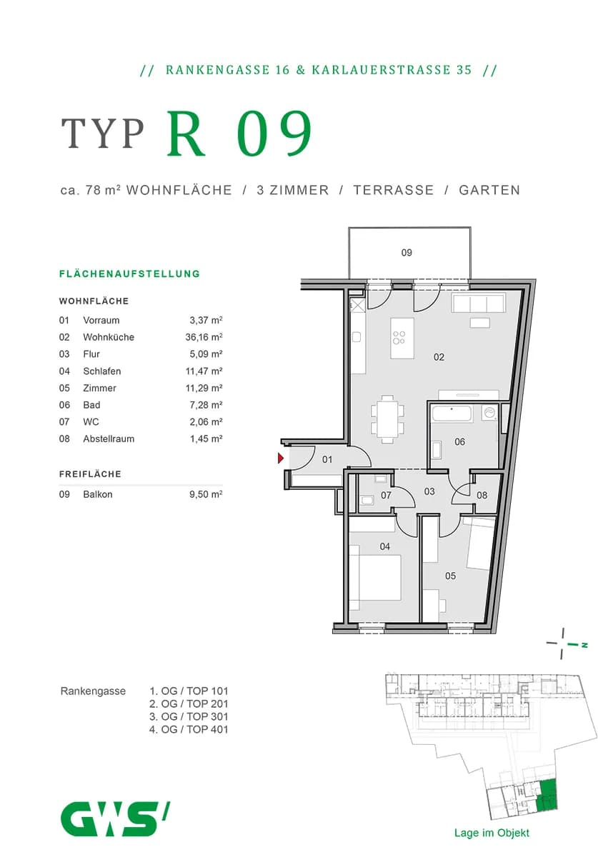 3-Zimmer-Wohnung mieten in Graz – 78,12 m², € 1.250 – Bild 16 von 16