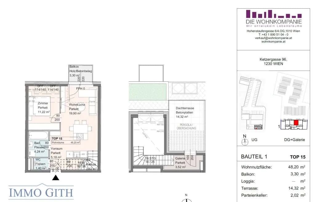 2-Zimmer-Wohnung kaufen in Wien – 48 m², € 310.000 – Bild 14 von 14