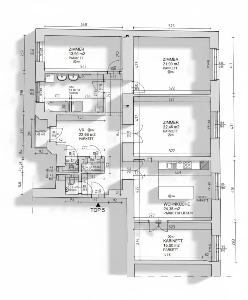 4-Zimmer-Wohnung mieten in Wien – 131,98 m², € 2.828 – Bild 32 von 32