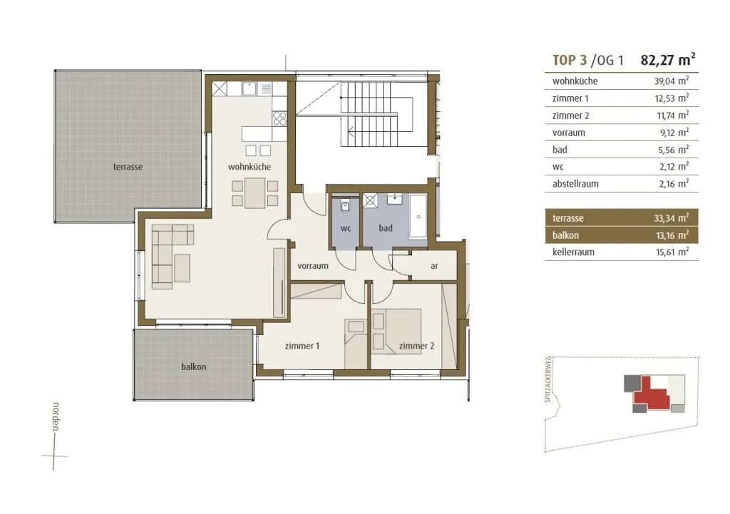 3-Zimmer-Wohnung kaufen in Graz – 82,27 m², € 334.000 – Bild 10 von 11
