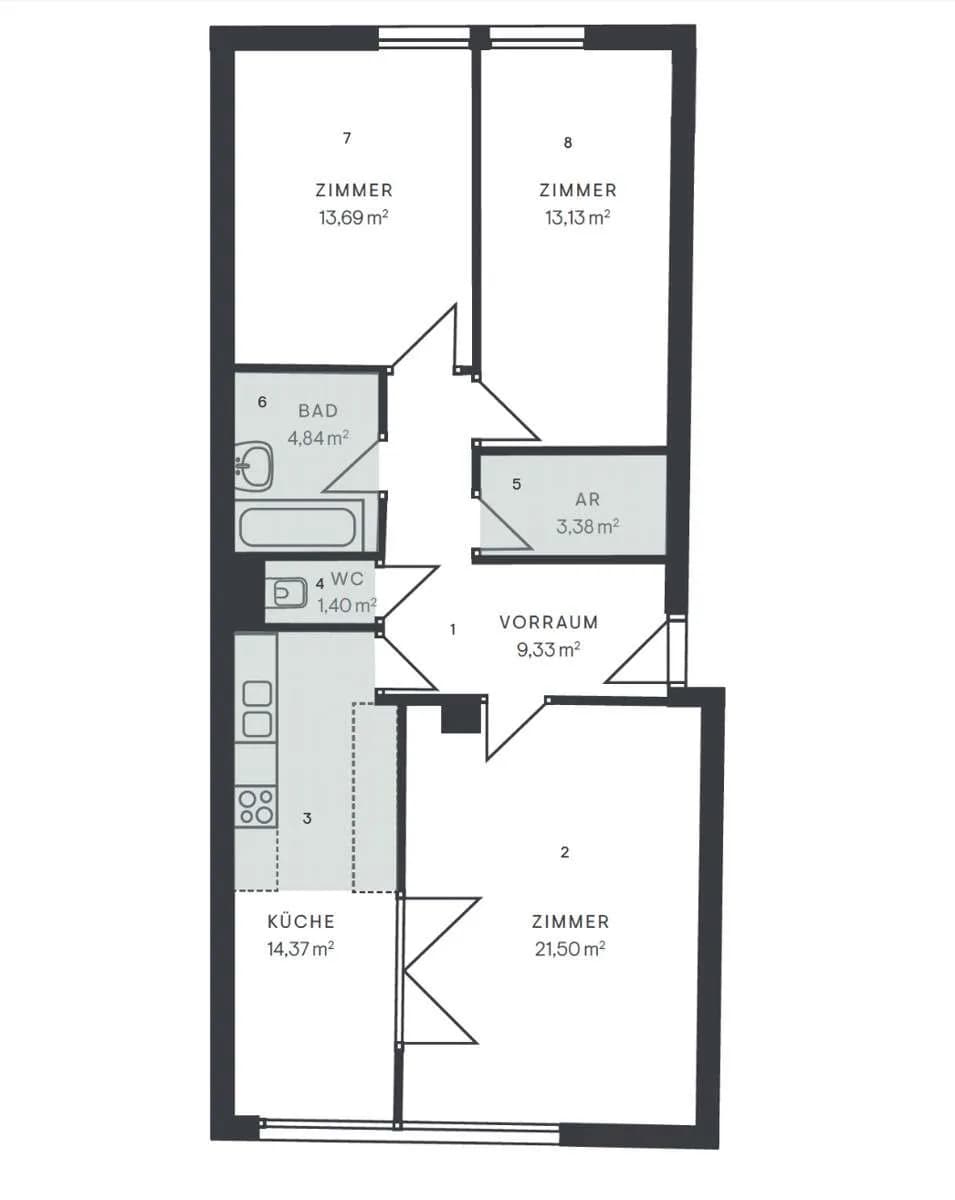 3-Zimmer-Wohnung kaufen in Wien – 81,64 m², € 575.000 – Bild 14 von 14