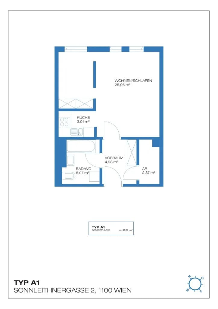 Wohnung kaufen in Wien – 42,13 m², € 207.000 – Bild 4 von 5
